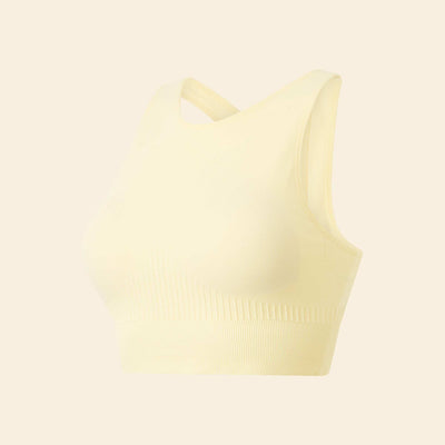 Light Support Ribbed Sports Bra YELLOW