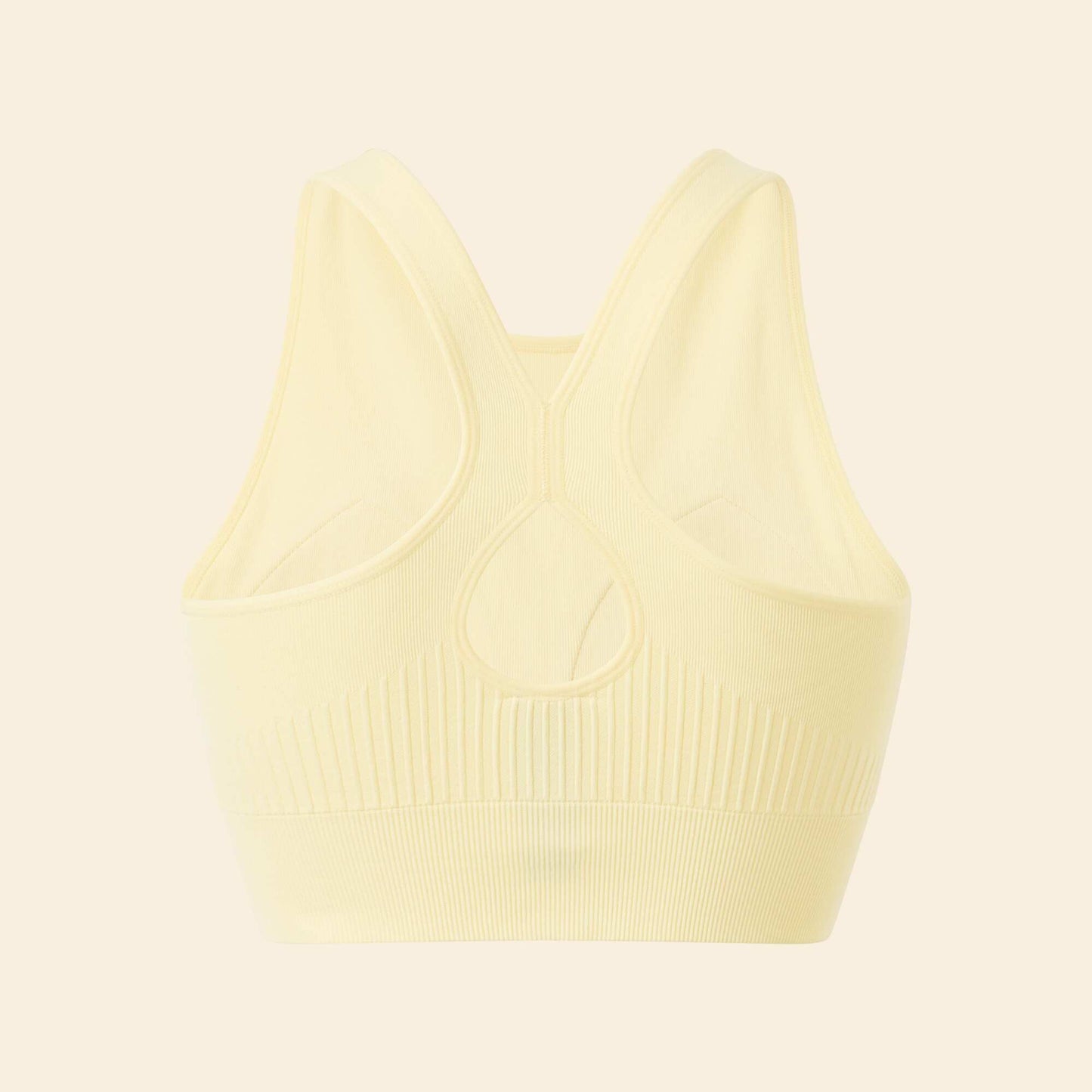Light Support Ribbed Sports Bra YELLOW
