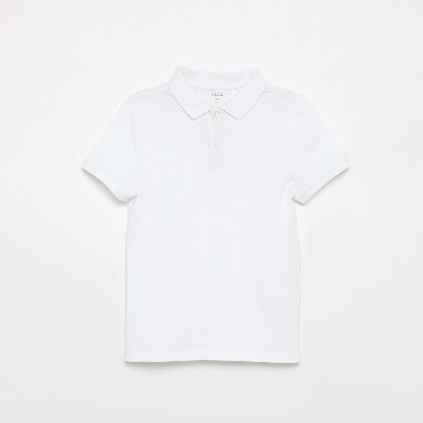 Solid Short-Sleeved Polo WHITE