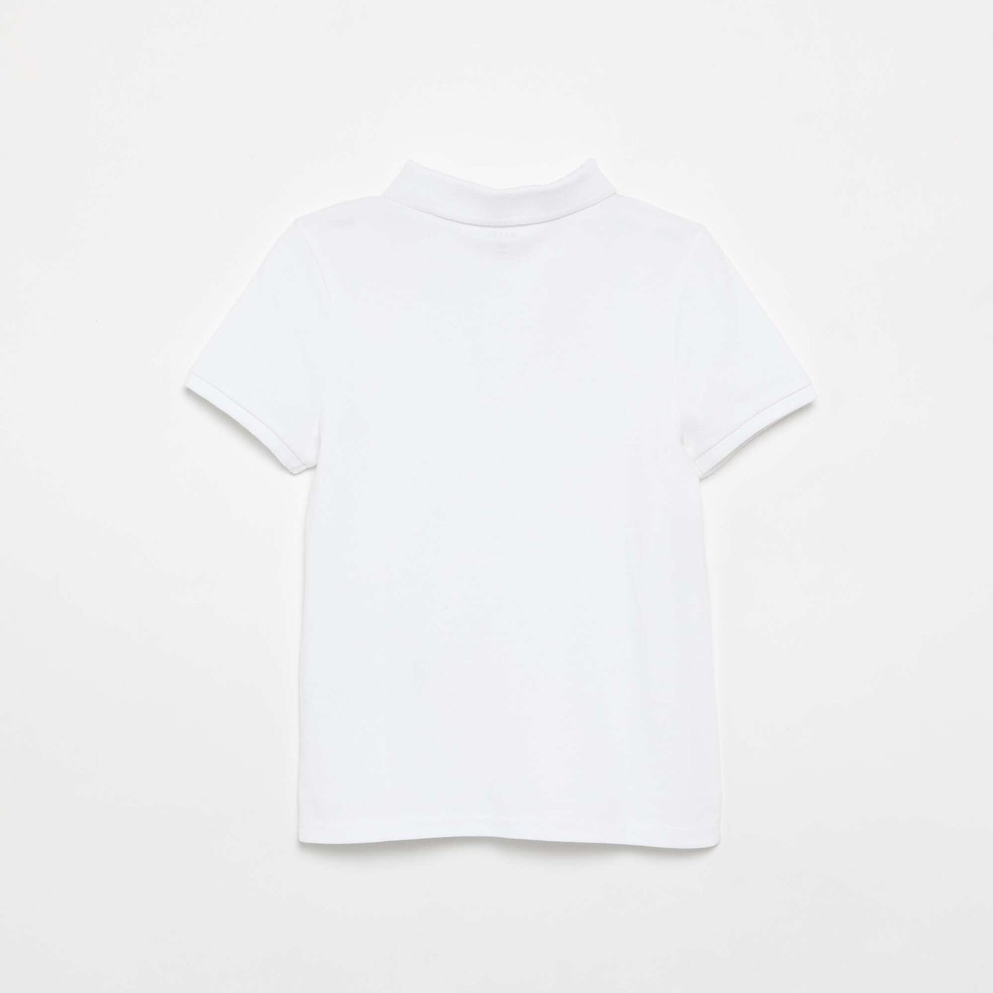 Solid Short-Sleeved Polo WHITE