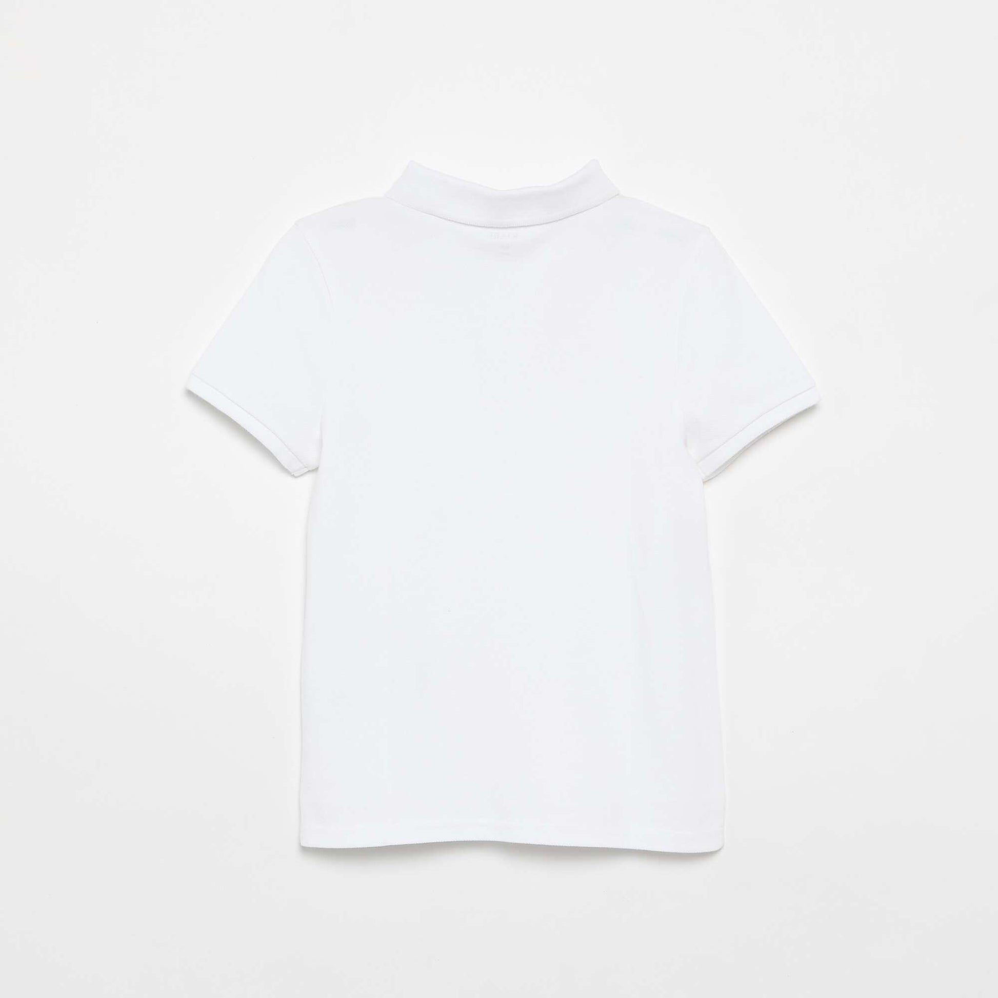 Solid Short-Sleeved Polo WHITE