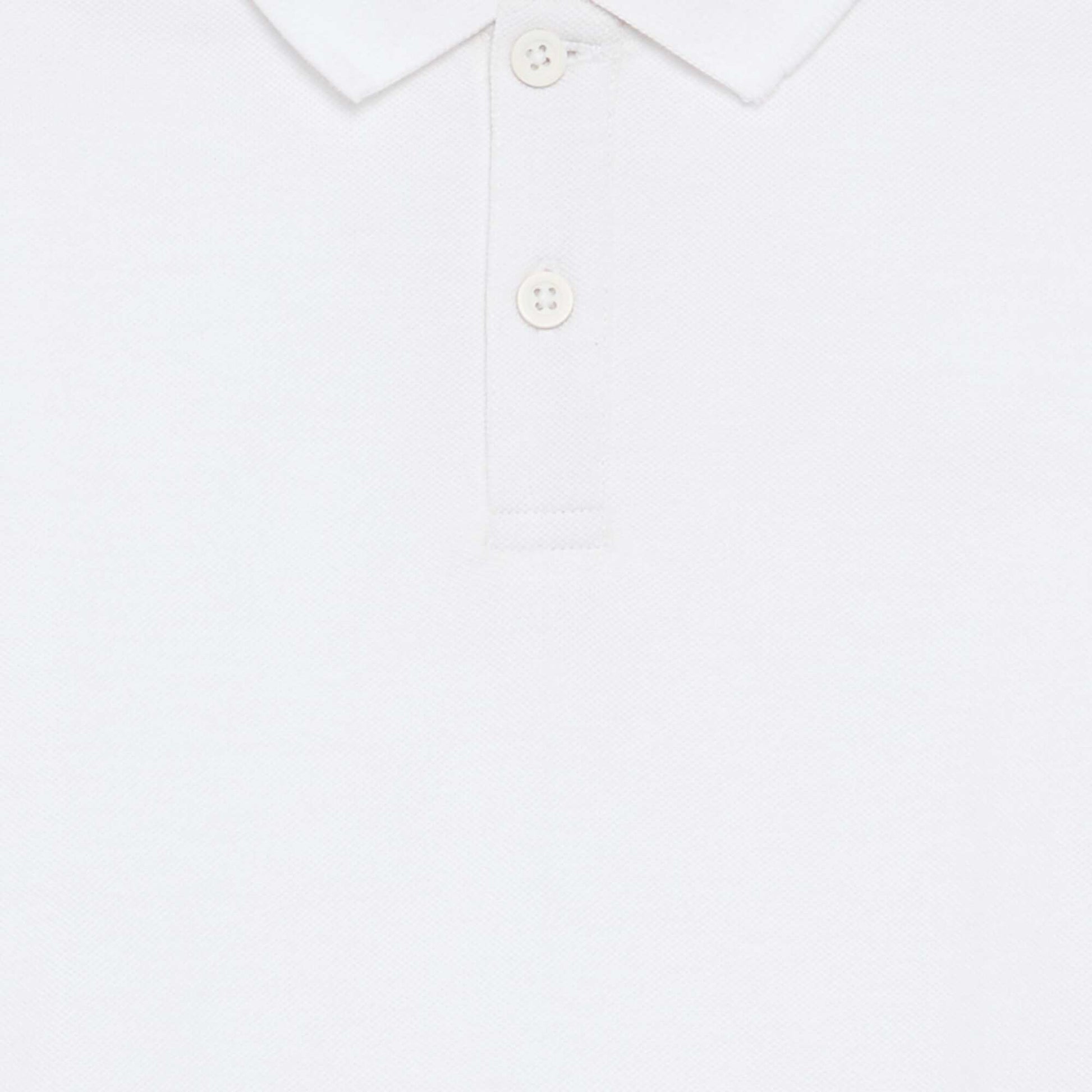 Solid Short-Sleeved Polo WHITE