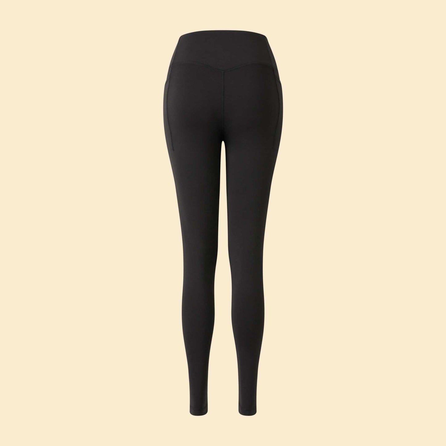 Sports leggings with pockets BLACK