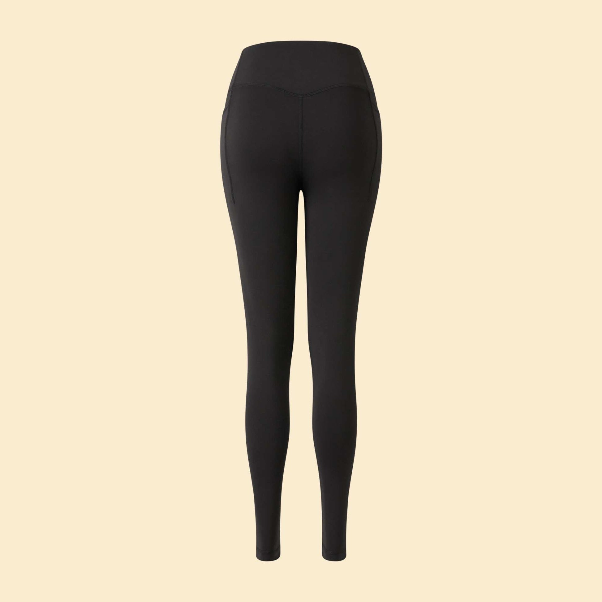 Sports leggings with pockets BLACK