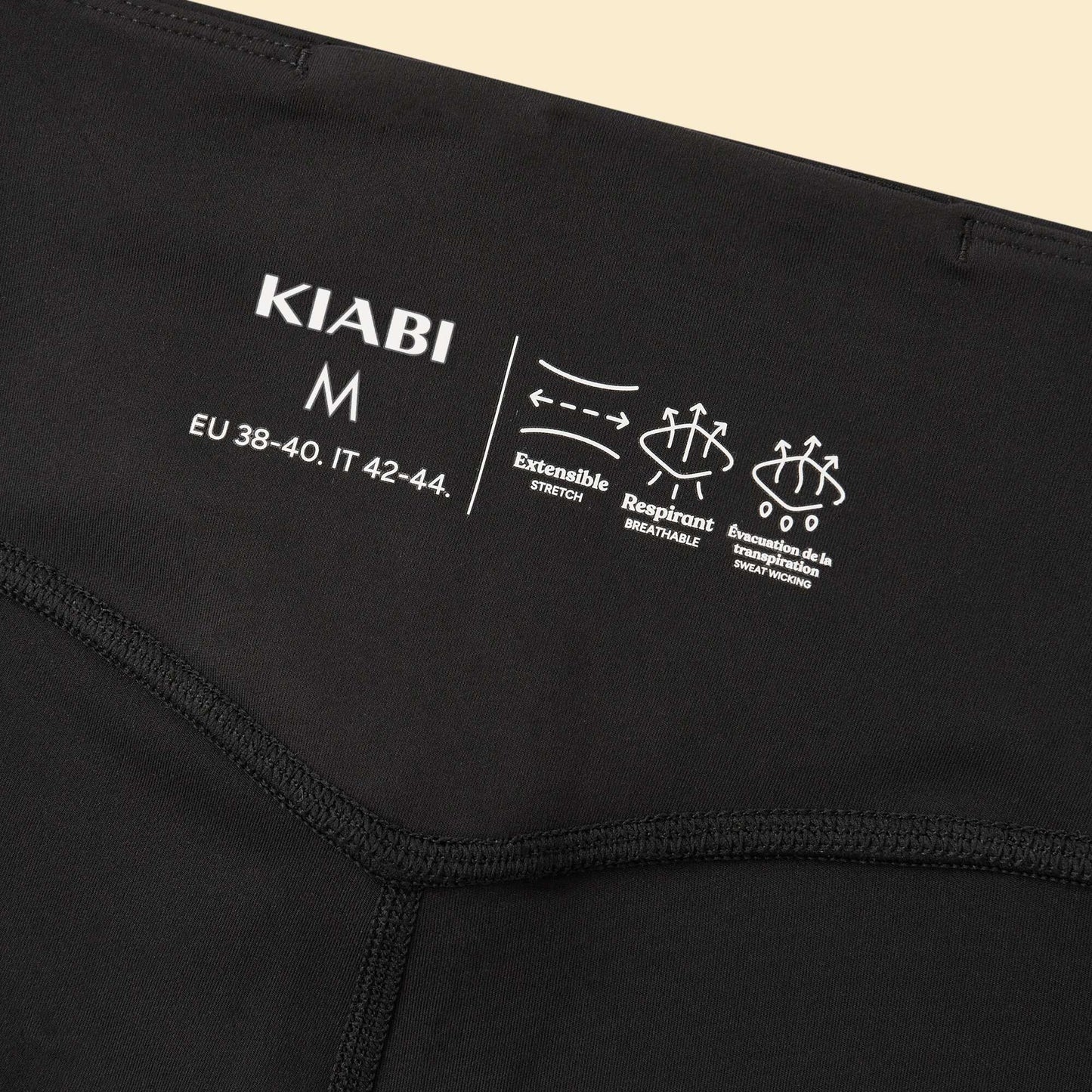 Sports leggings with pockets BLACK