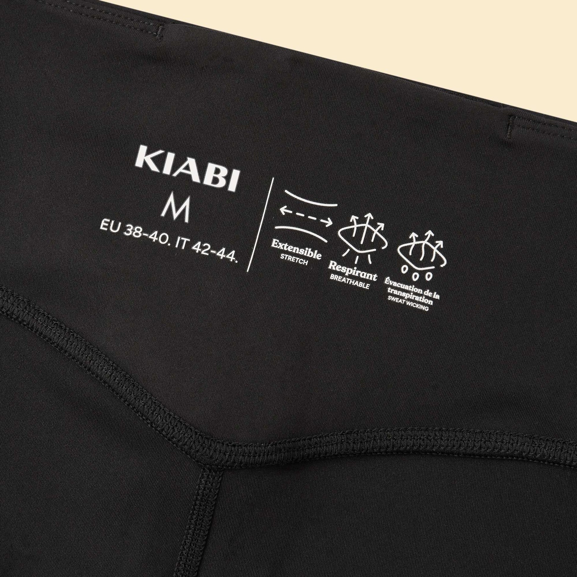 Sports leggings with pockets BLACK