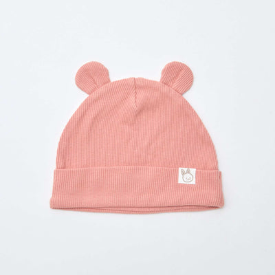 Ribbed Beanie with Novelty Ears PINK