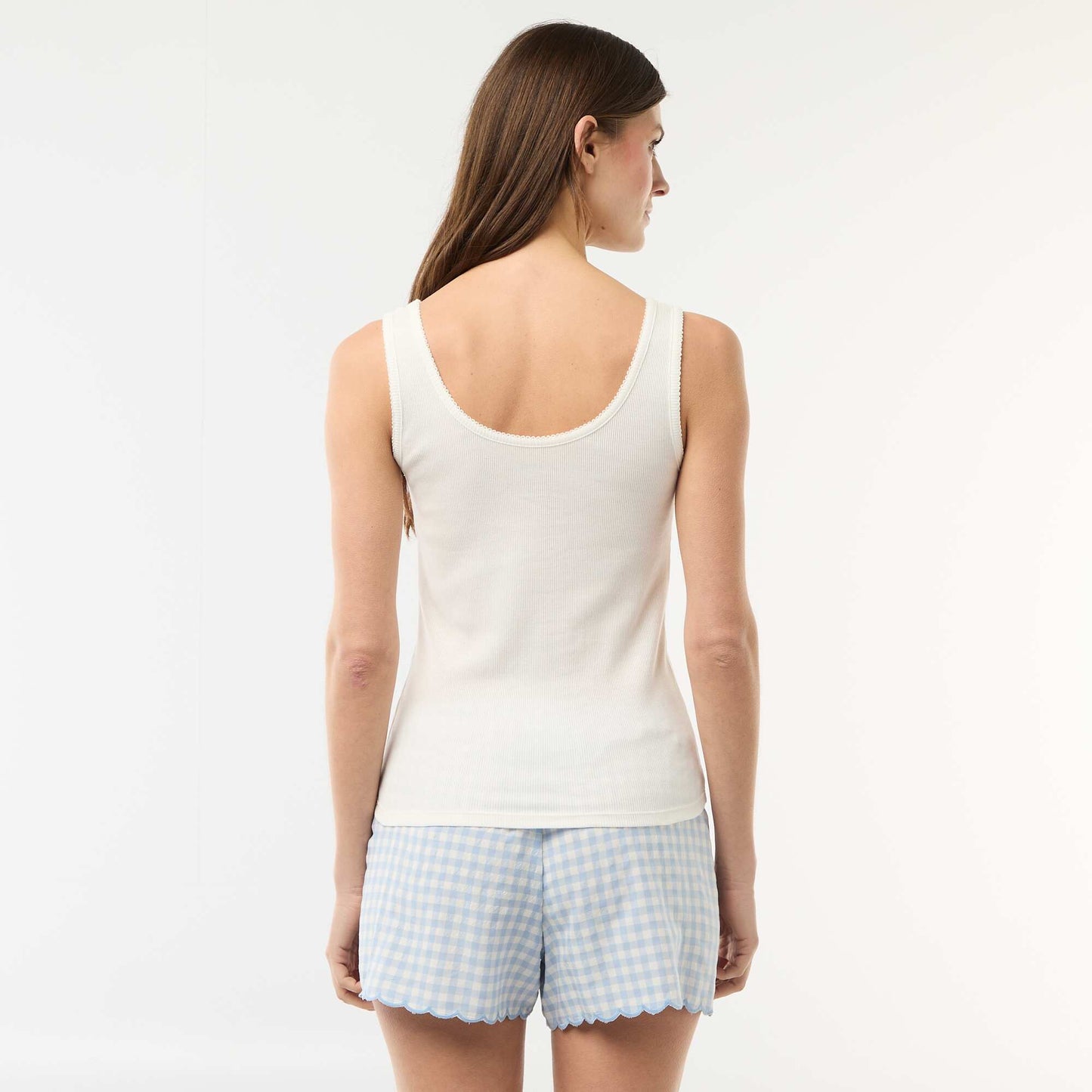 Gingham Short Pajama Set - 2 pieces BLUE