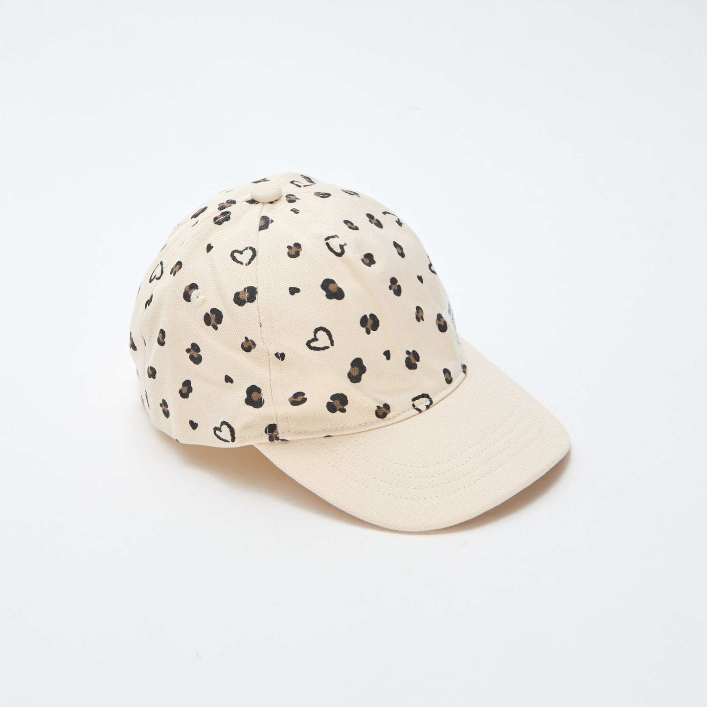 Patterned Baseball Cap with Adjustable Hook-and-Loop Fastener BROWN