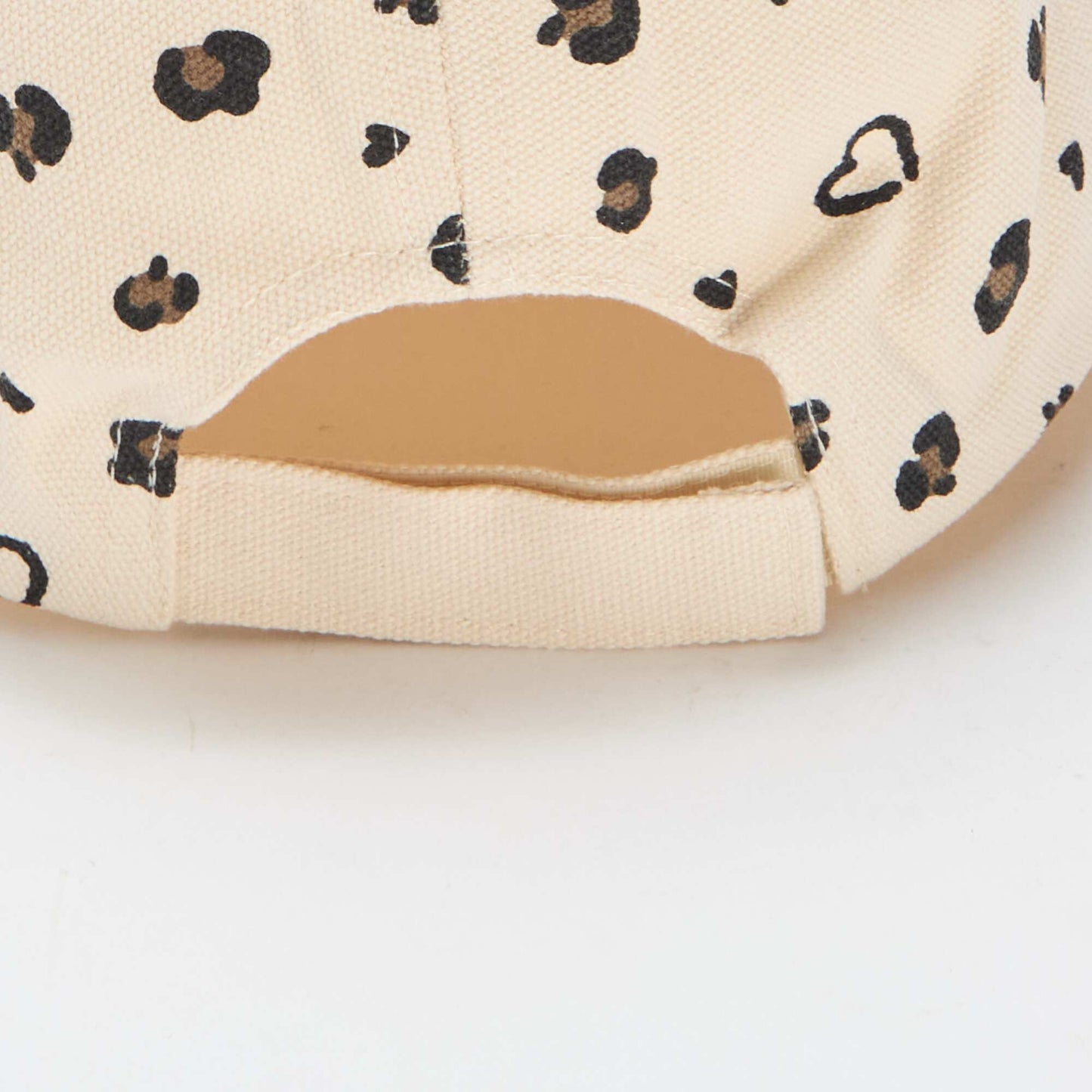 Patterned Baseball Cap with Adjustable Hook-and-Loop Fastener BROWN