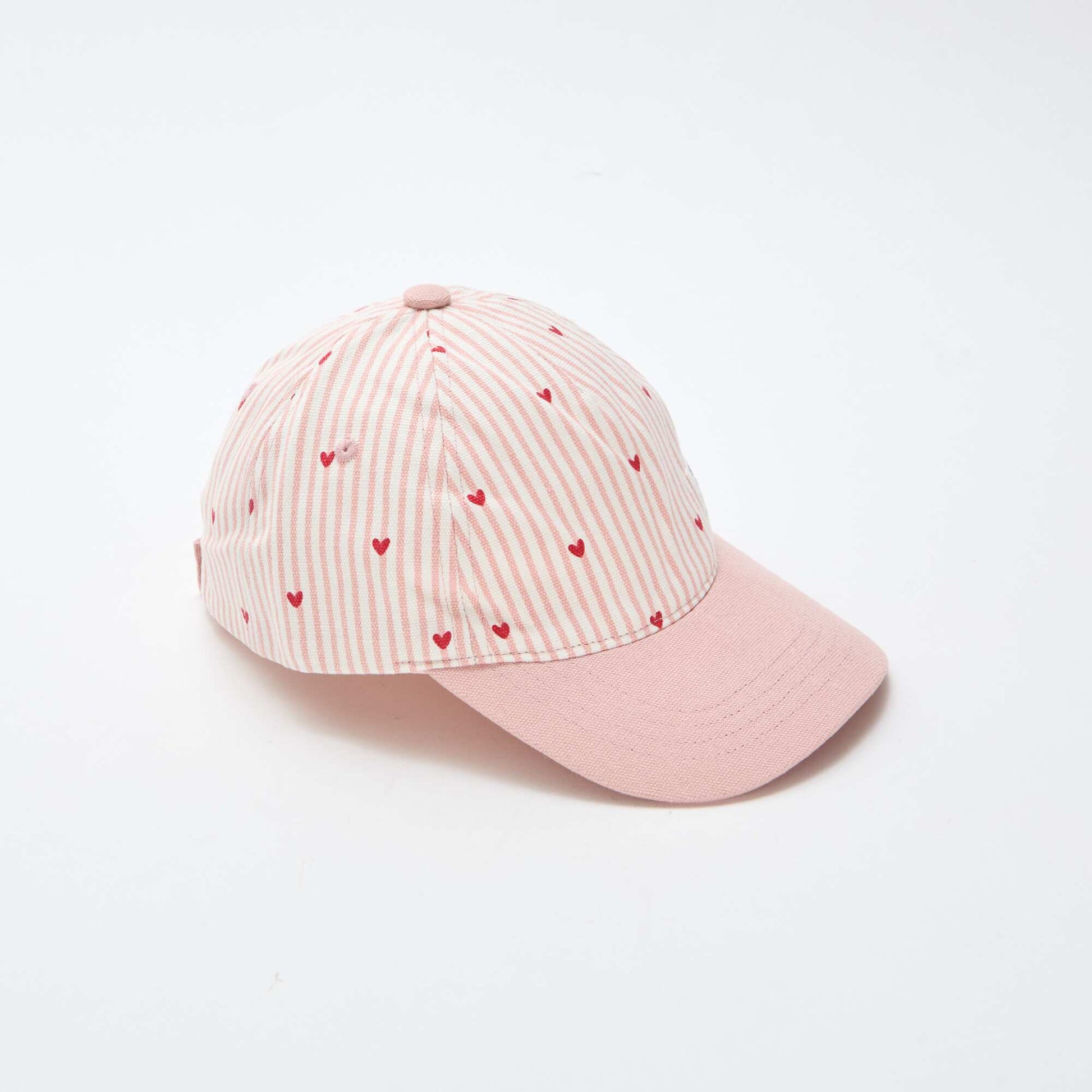 Patterned Baseball Cap with Adjustable Hook-and-Loop Fastening PINK