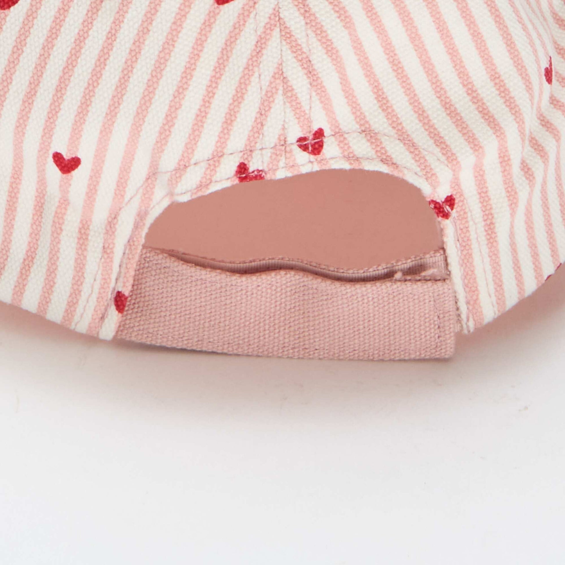 Patterned Baseball Cap with Adjustable Hook-and-Loop Fastening PINK