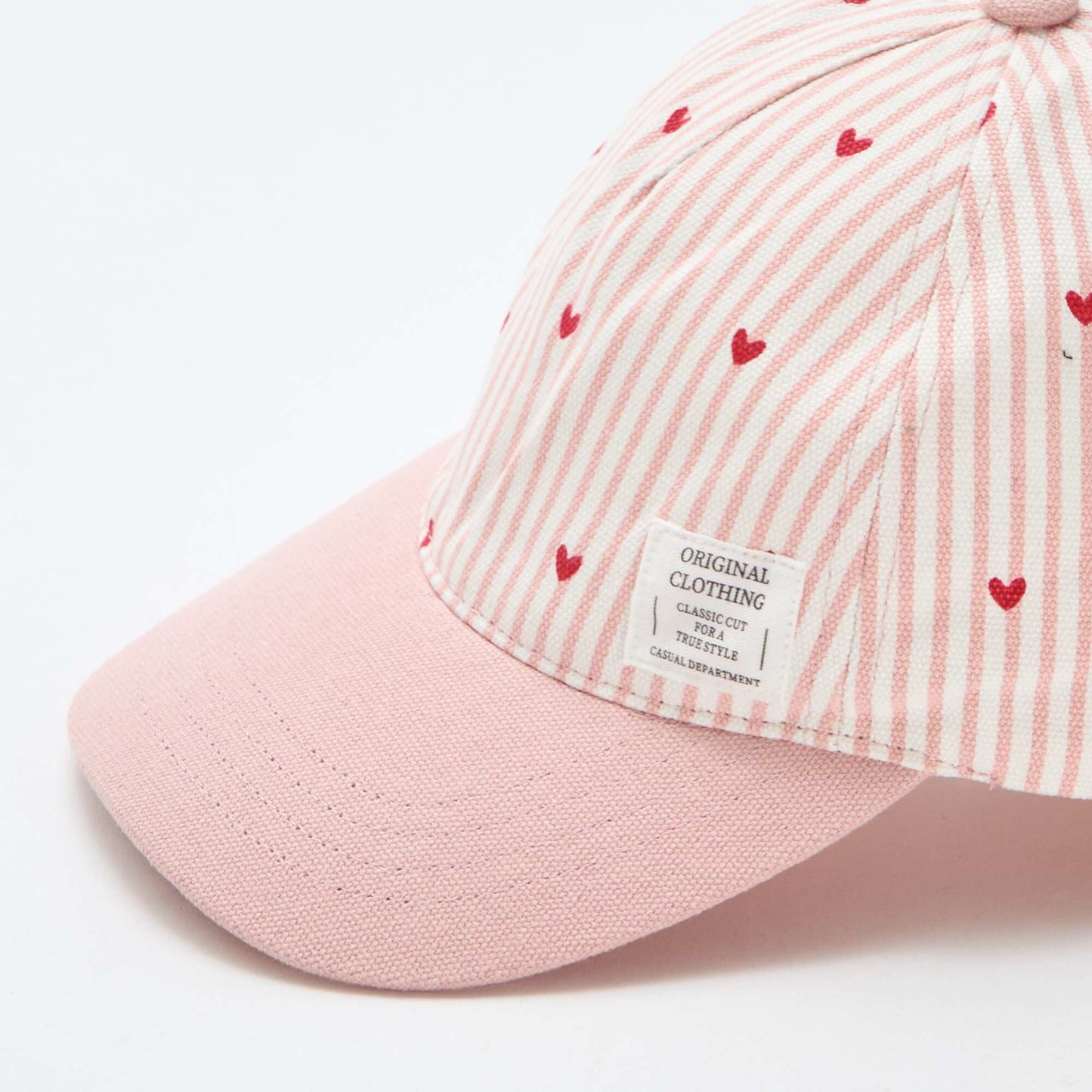Patterned Baseball Cap with Adjustable Hook-and-Loop Fastening PINK