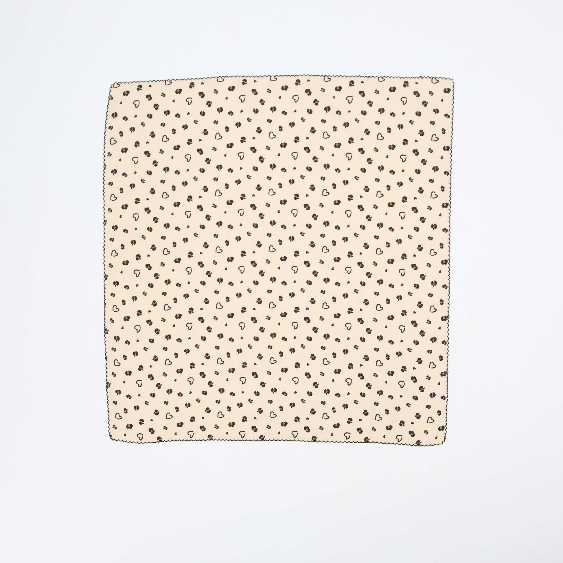 Printed Square Scarf BROWN