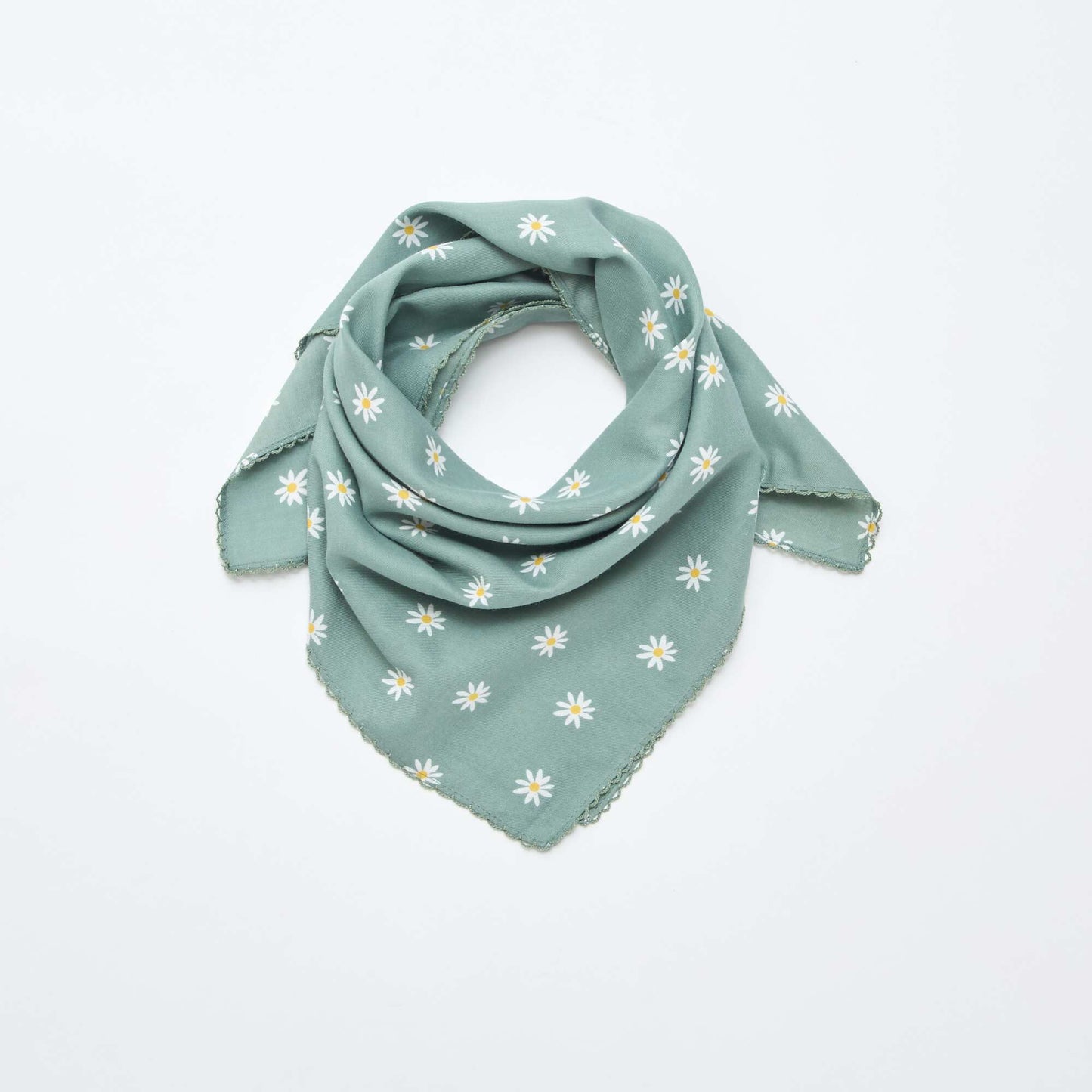 Printed Square Scarf GREEN