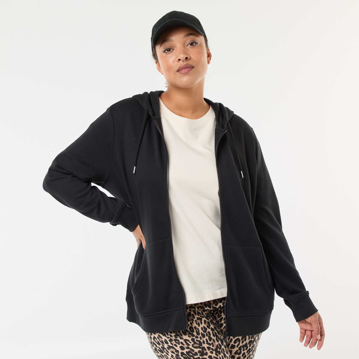 Basic Fleece Sweatshirt BLACK