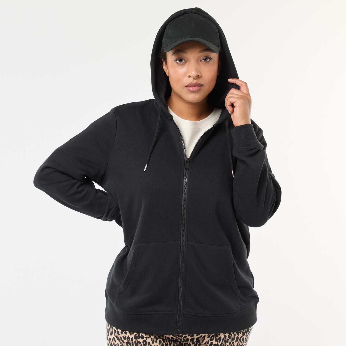 Basic Fleece Sweatshirt BLACK