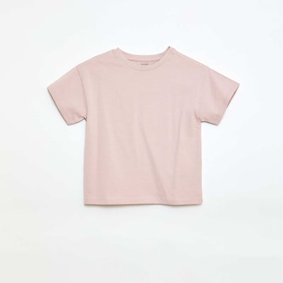 Short-sleeved jersey knit T-shirt PURPLE