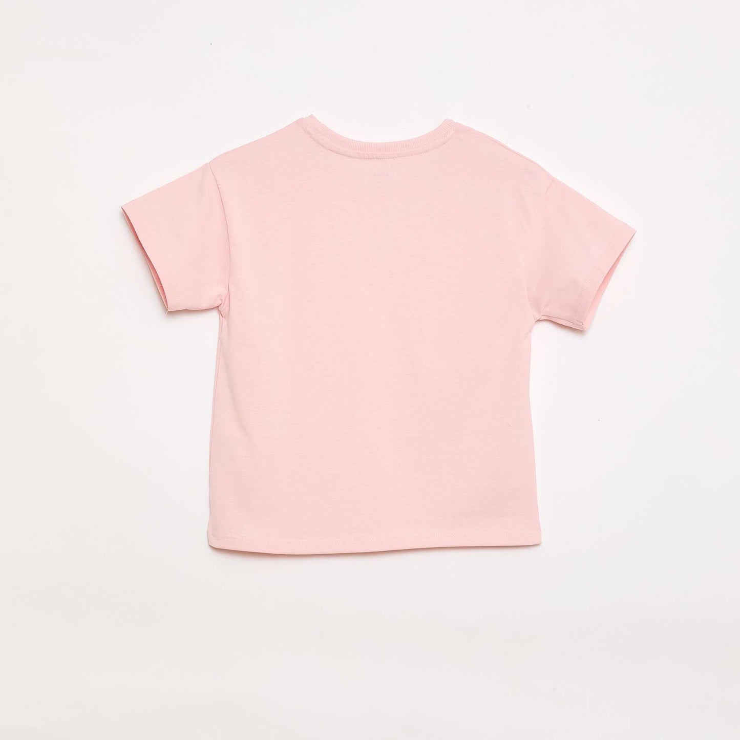 Short-sleeved jersey knit T-shirt PINK