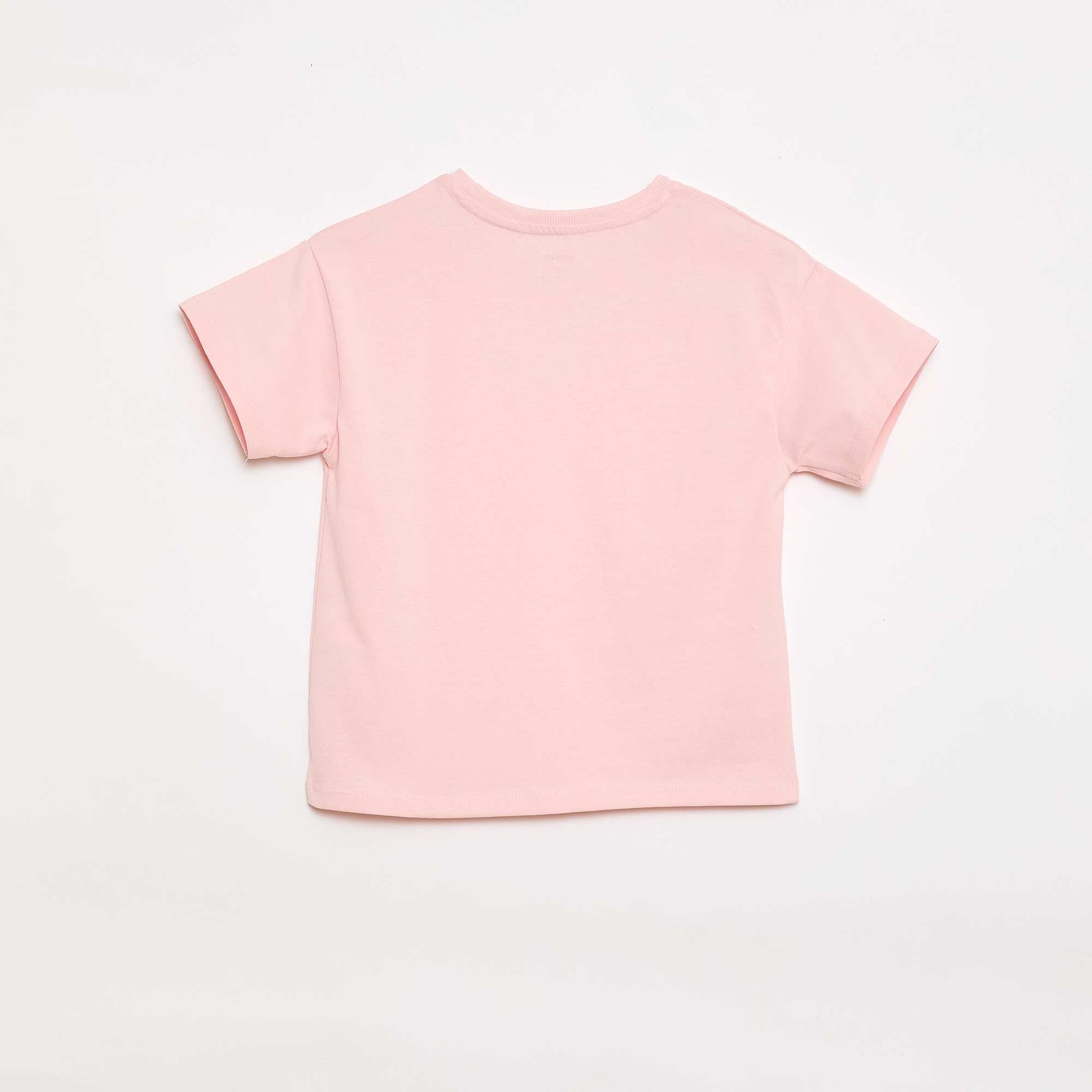 Short-sleeved jersey knit T-shirt PINK