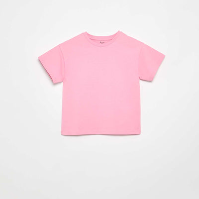 Short-sleeved Tough Cotton T-shirt PINK