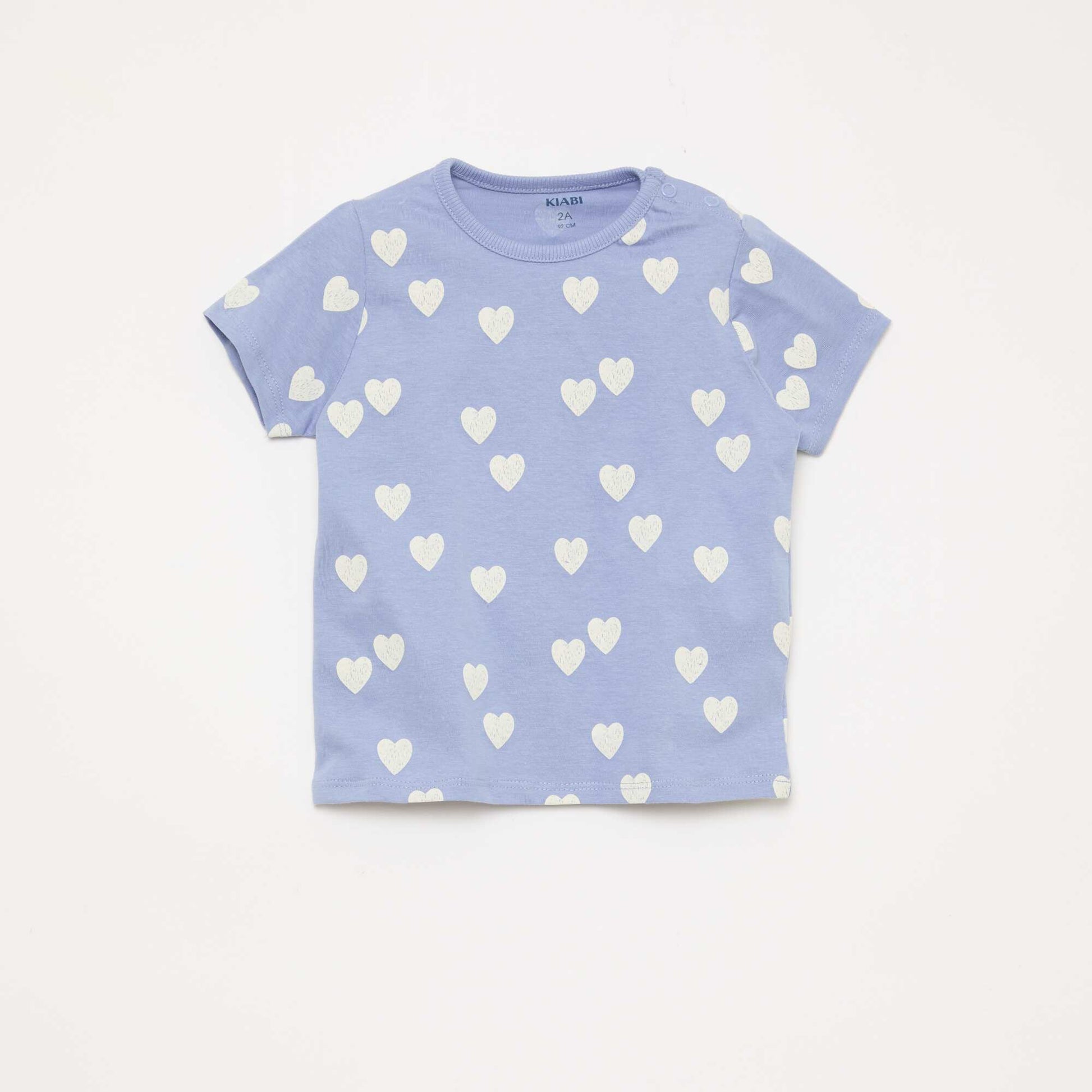 Short Pajama Set T-Shirt + Shorts - 2 Piece BLUE