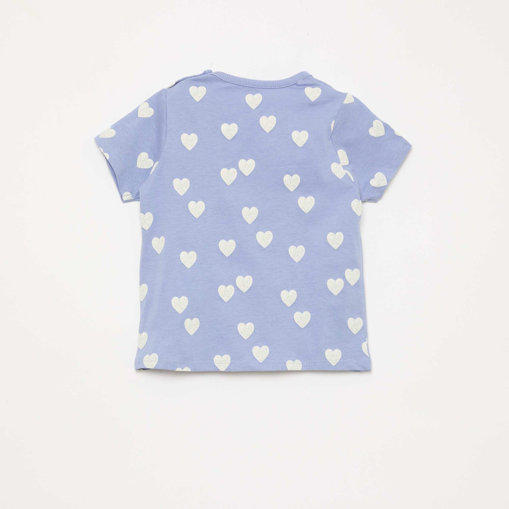 Short Pajama Set T-Shirt + Shorts - 2 Piece BLUE