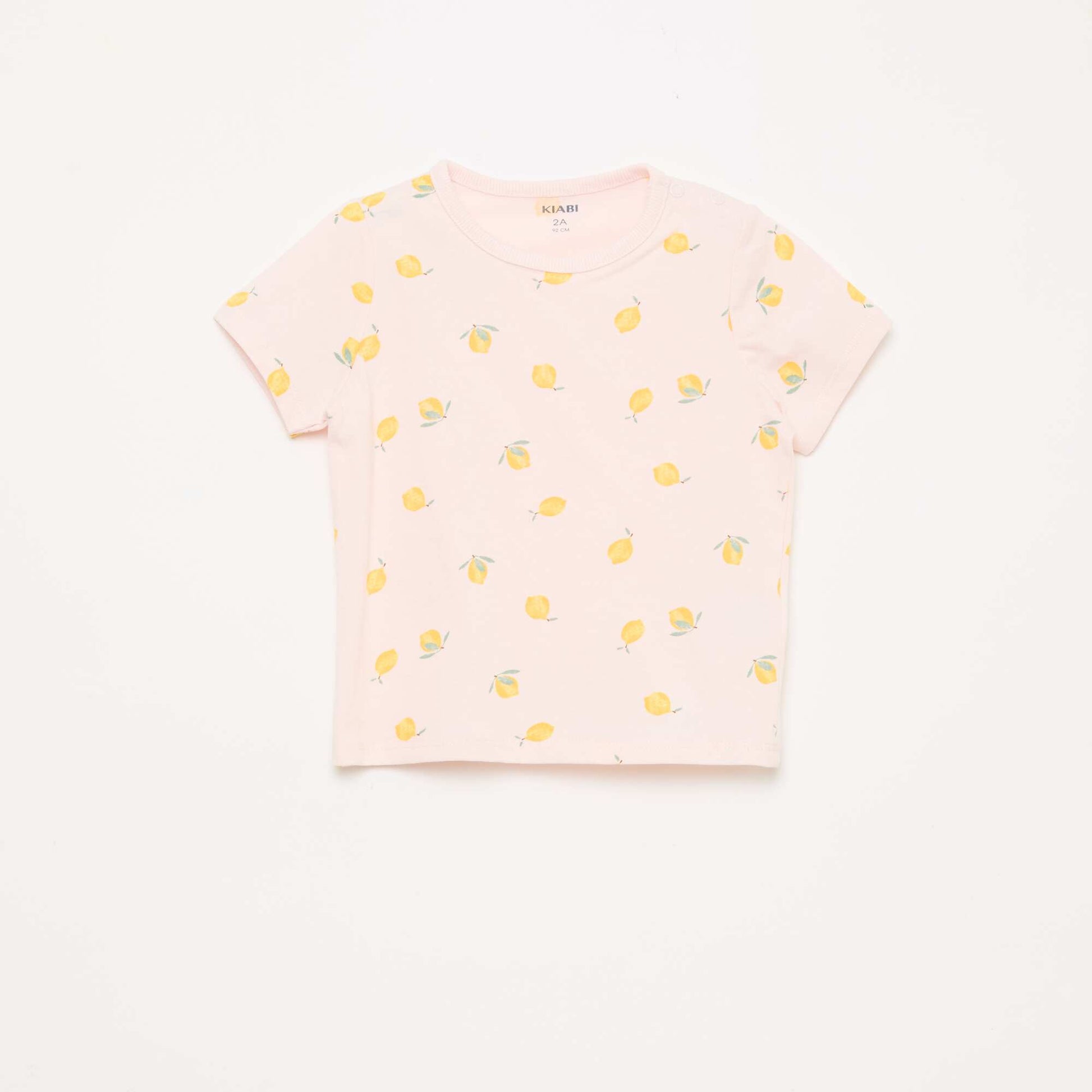 Short Pajama Set T-Shirt + Shorts - 2 Piece PINK