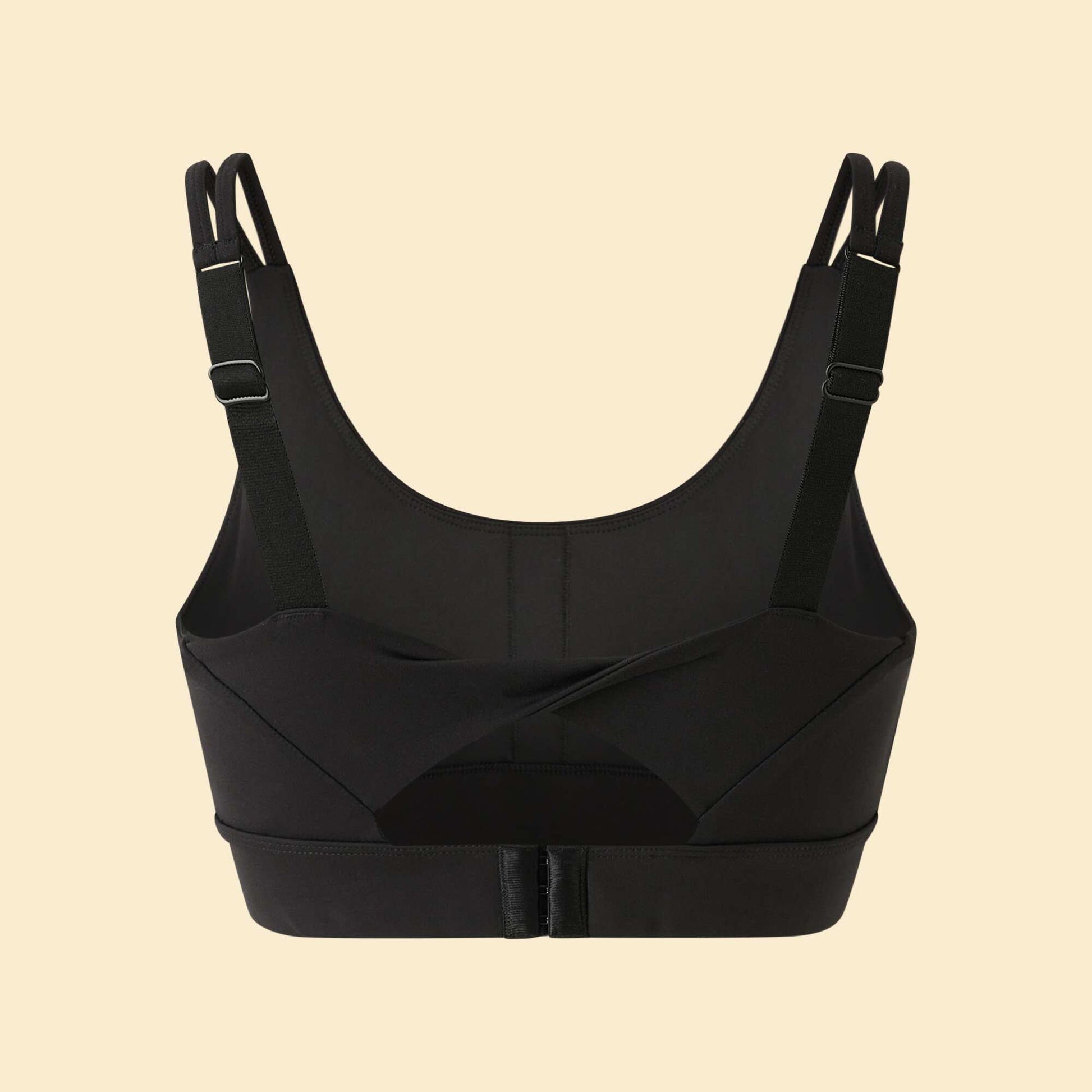 High-Support Twist-Back Sports Bra BLACK