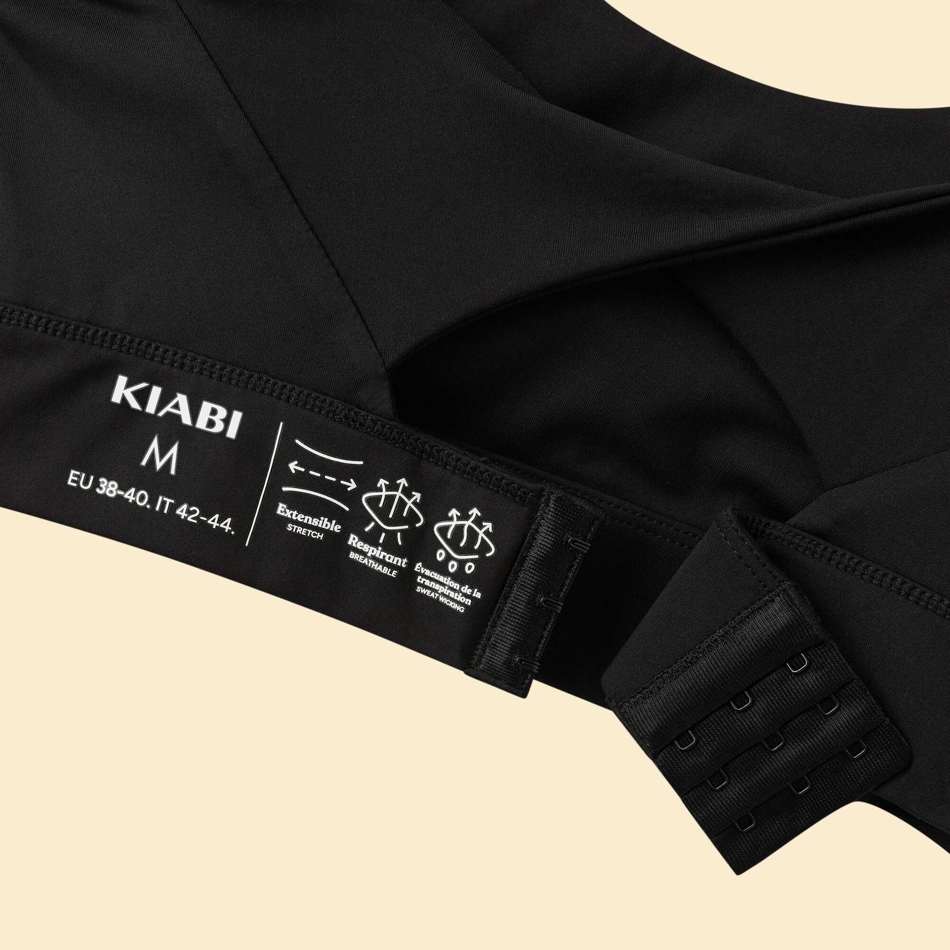 High-Support Twist-Back Sports Bra BLACK