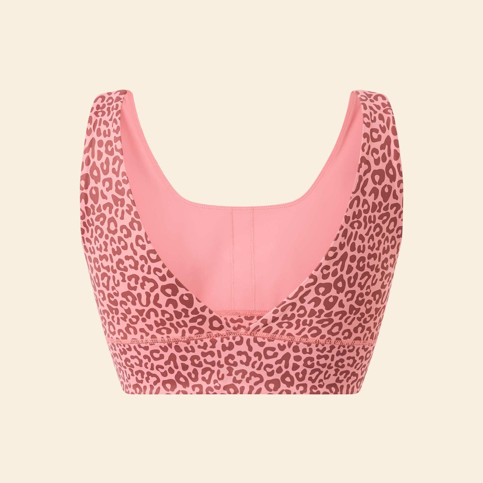Leopard Print Light Support Sports Bra PINK