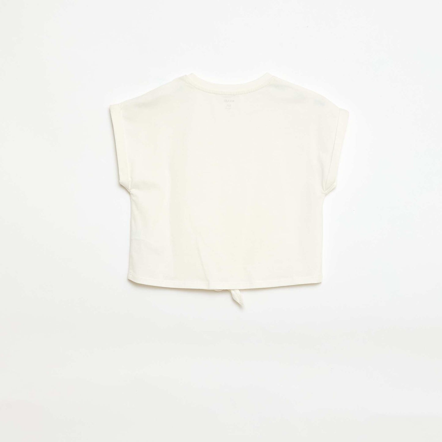 T-shirt with waist tie WHITE