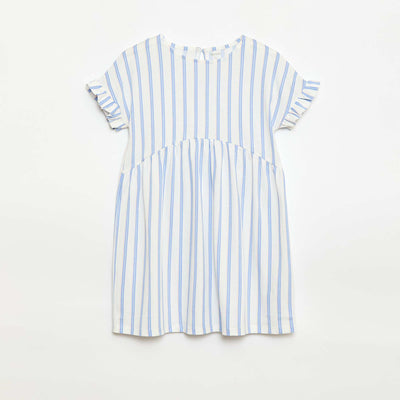 Leopard print T-shirt dress BLUE