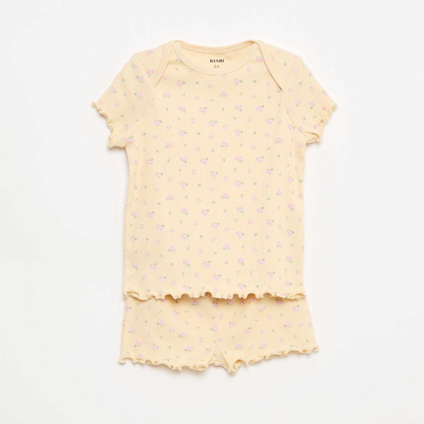 Short Pajama Set - T-shirt + Shorts - 2 Piece BEIGE
