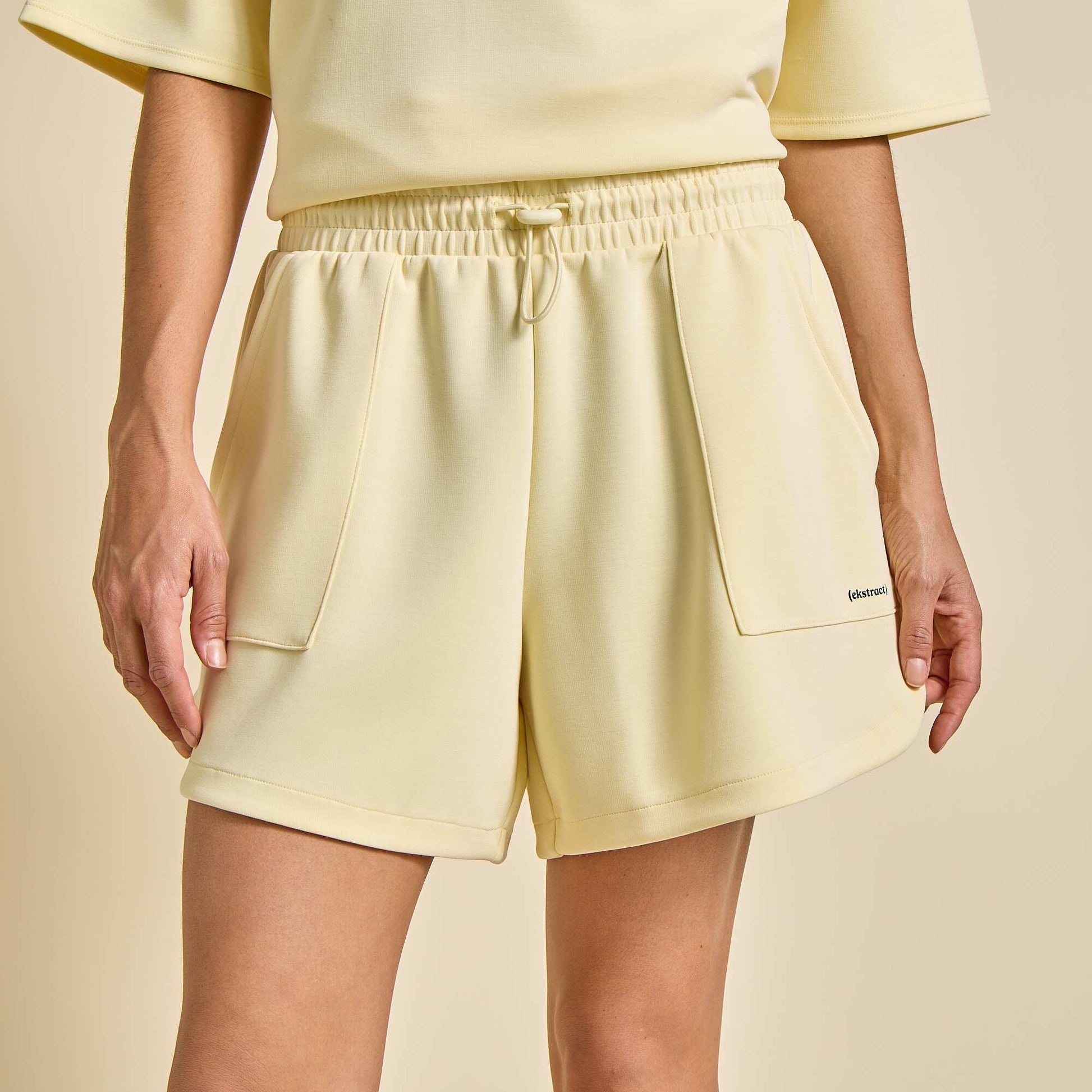 Oversized Sports Shorts YELLOW
