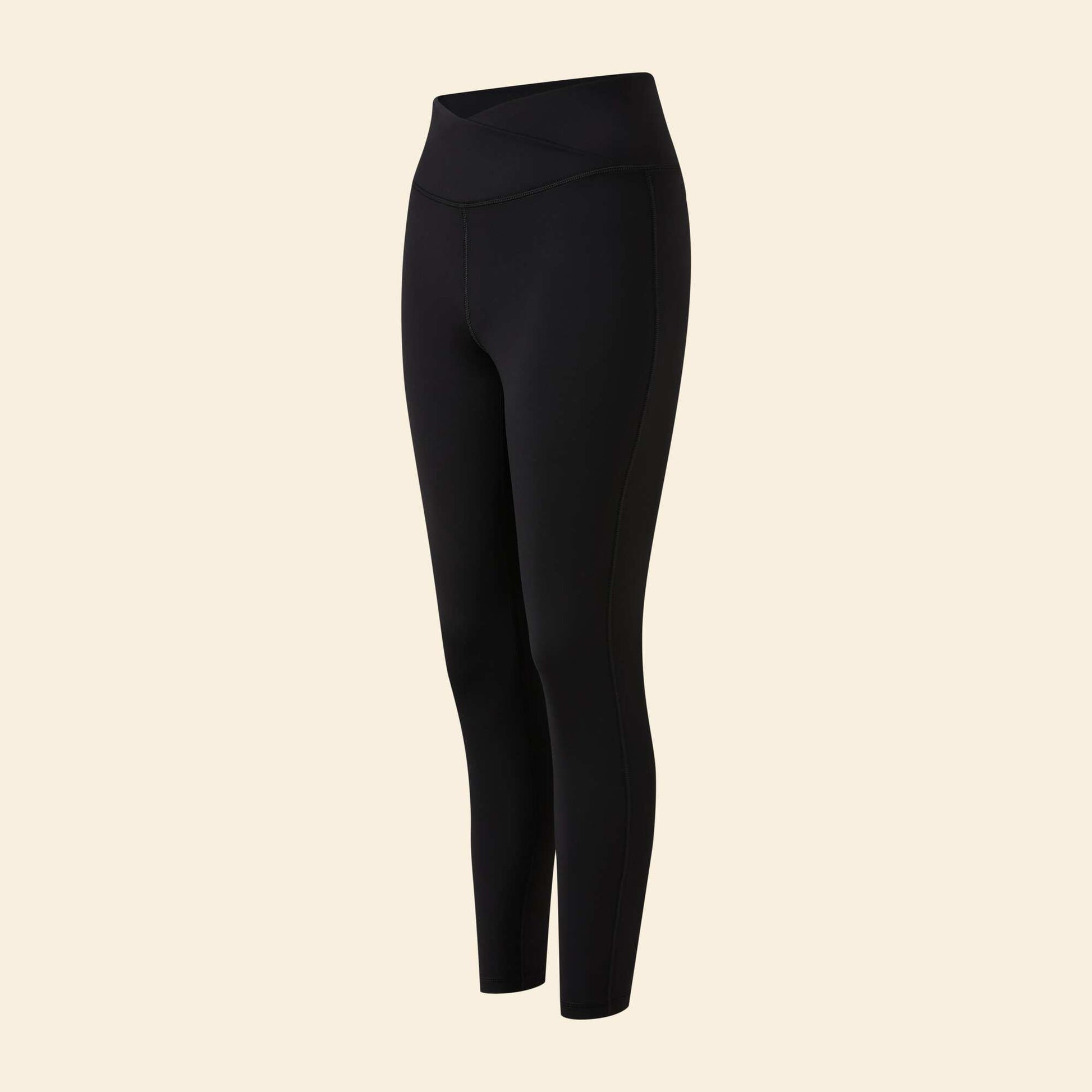 Twist Waist Sports Leggings BLACK
