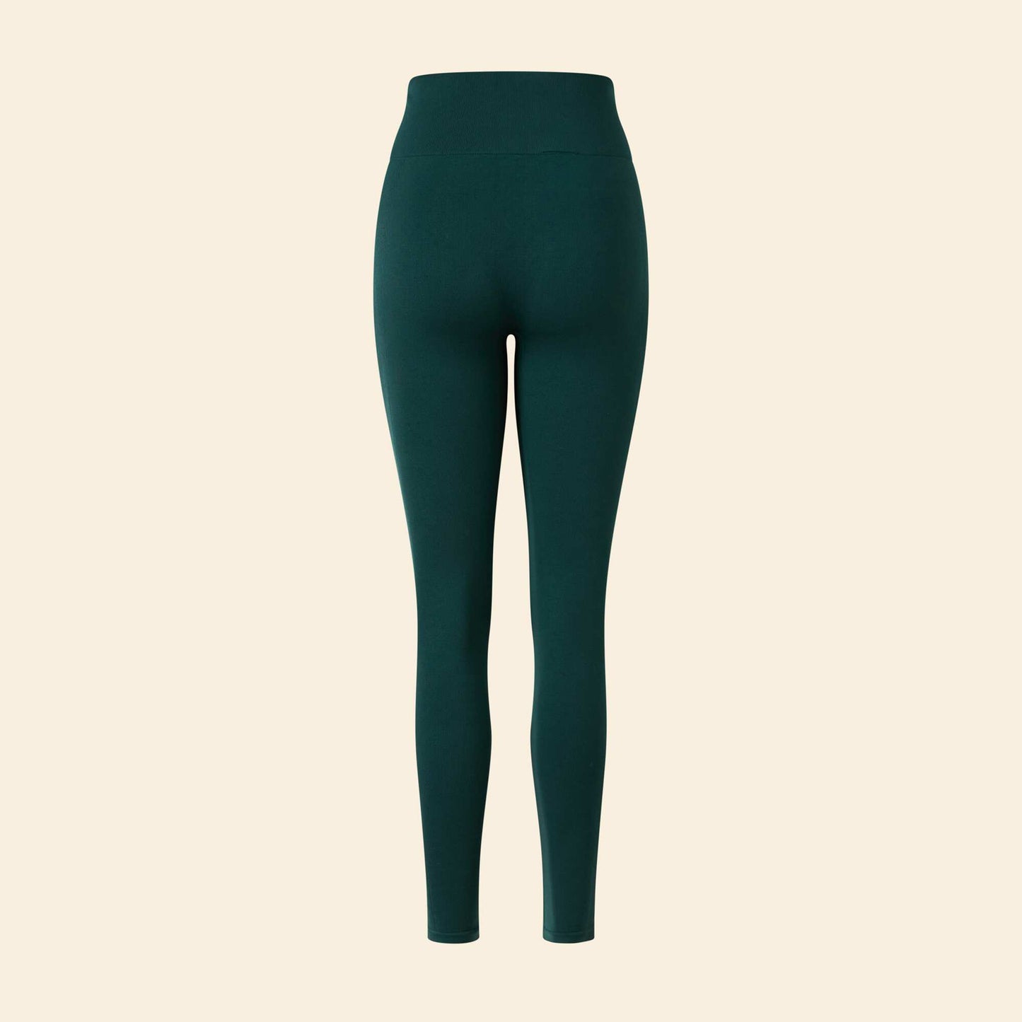 Seamless Ribbed Sports Leggings GREEN