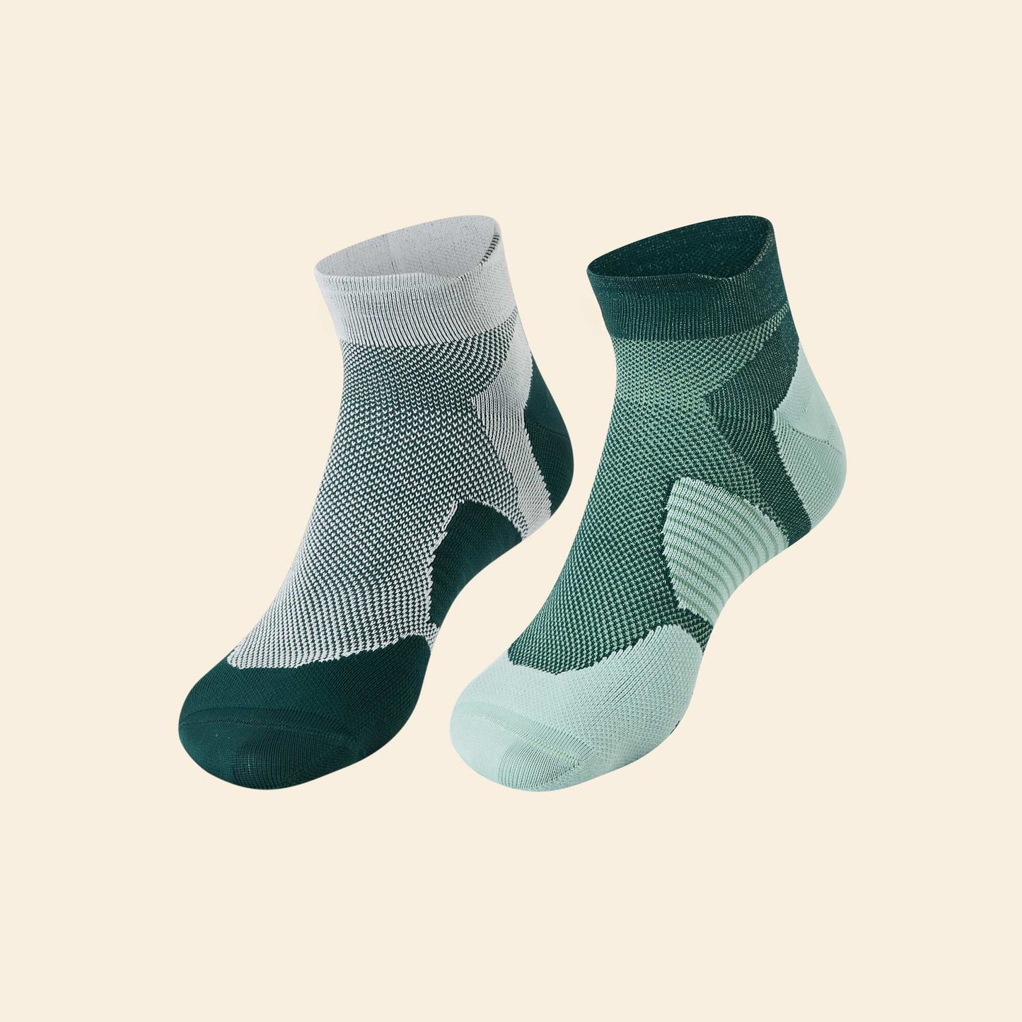 Pack of 2 pairs of cotton compression socks GREEN