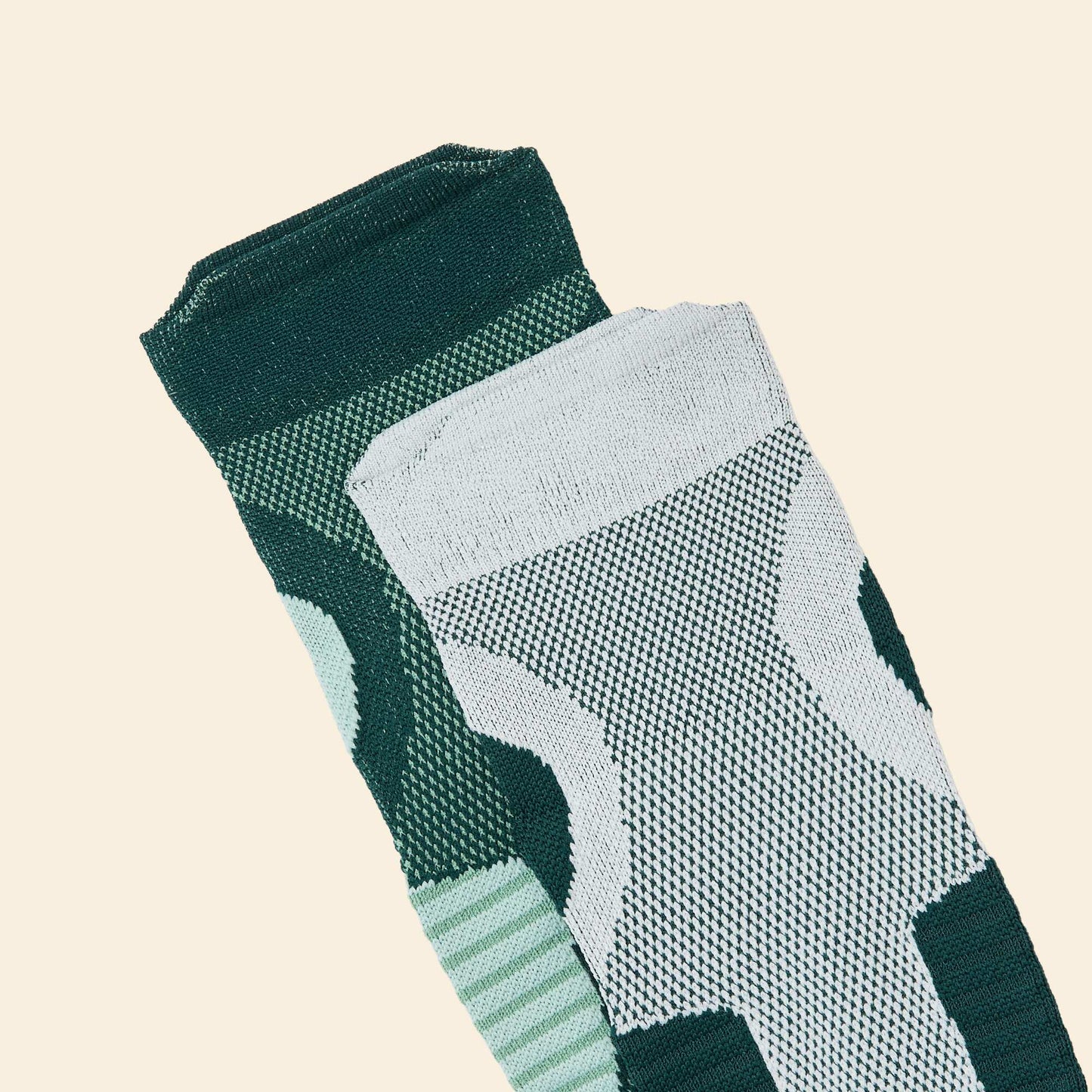 Pack of 2 pairs of cotton compression socks GREEN