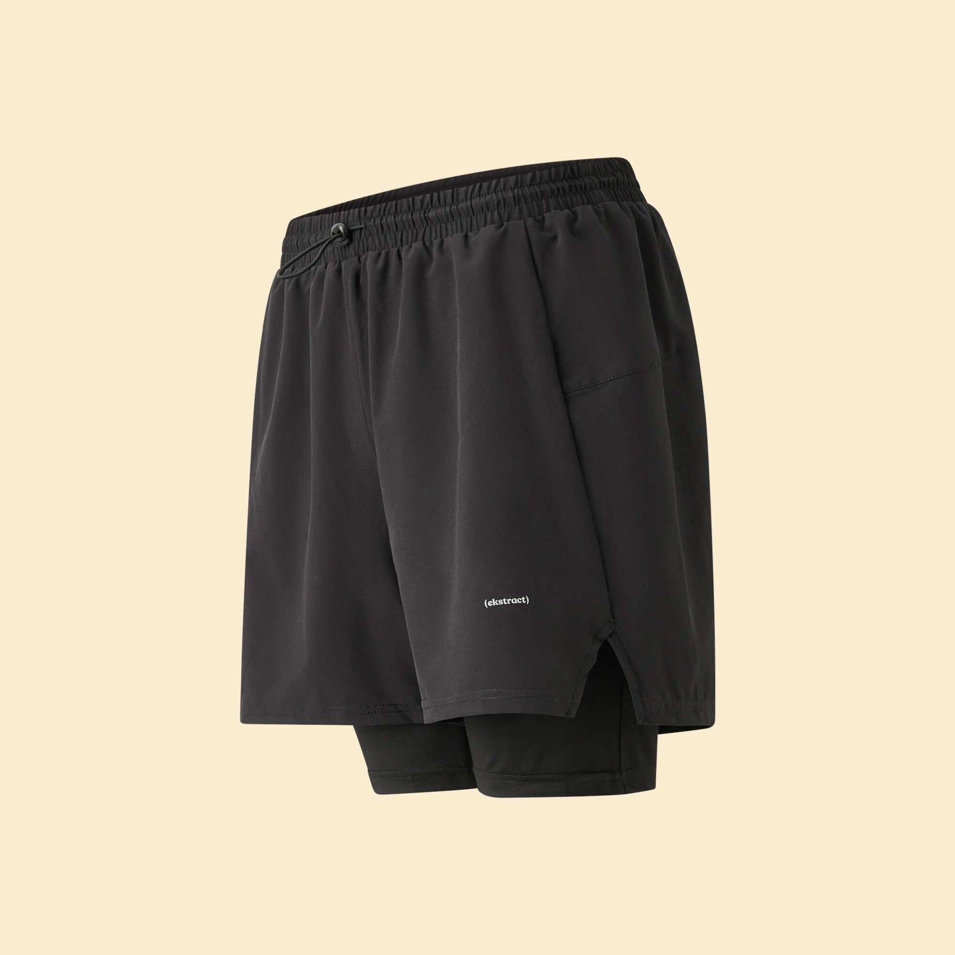 2-in-1 Sports Shorts BLACK