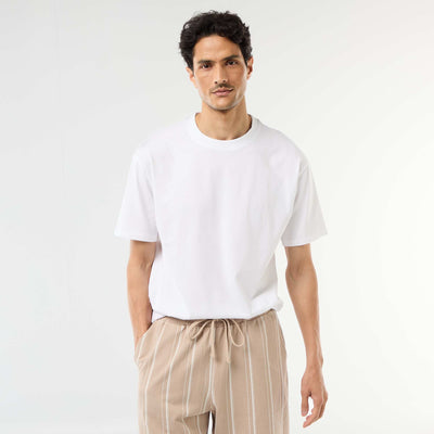 Comfort Fit / Oversized Plain T-shirt WHITE