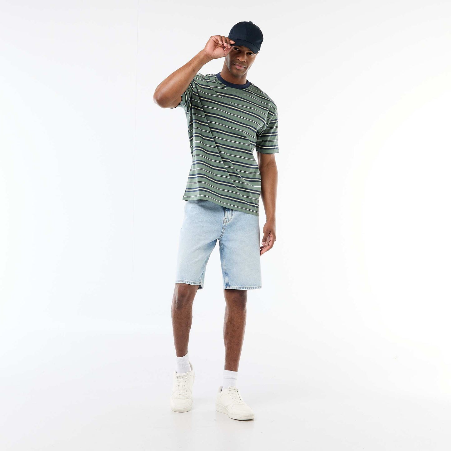 Striped Basic T-Shirt GREEN
