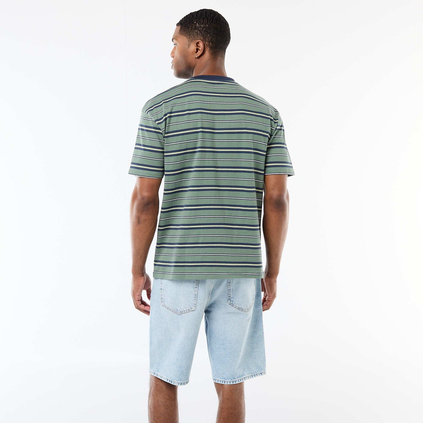 Striped Basic T-Shirt GREEN