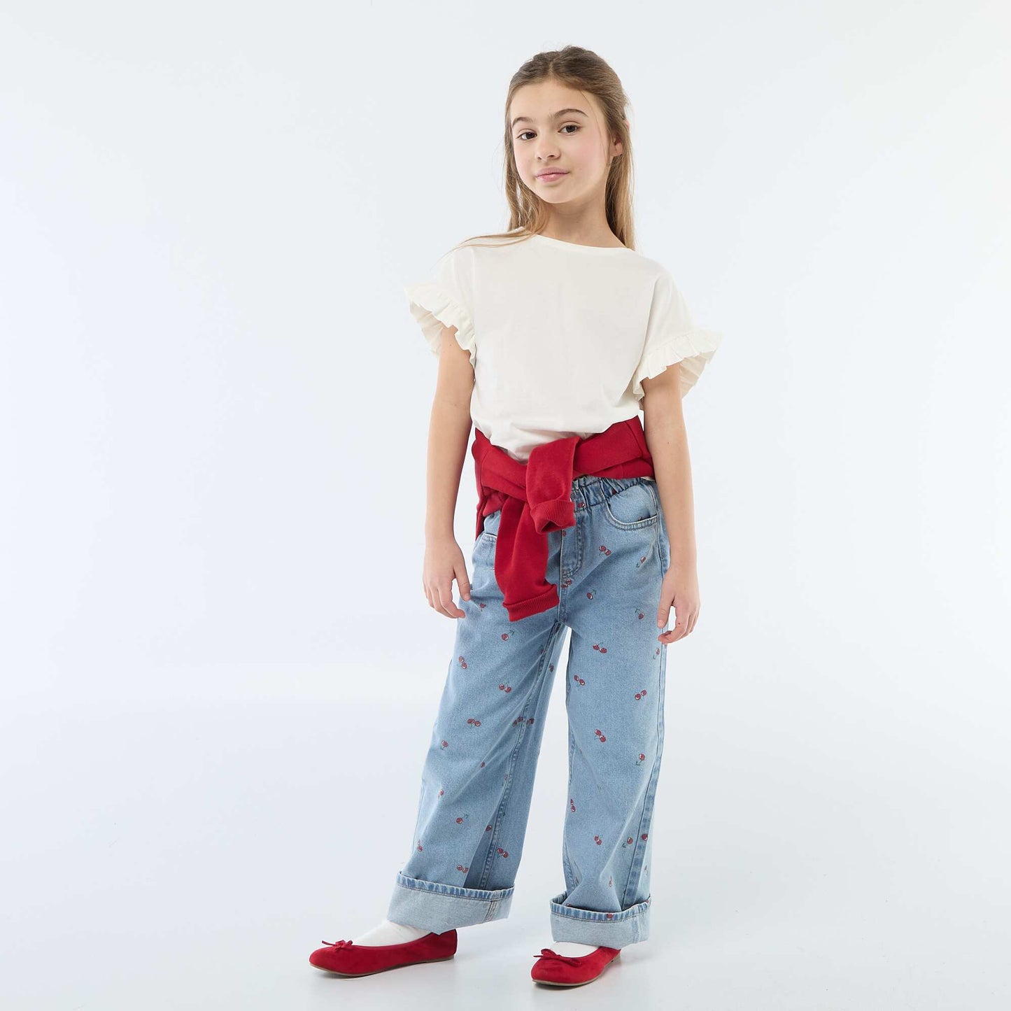 Flutter Sleeve T-shirt WHITE