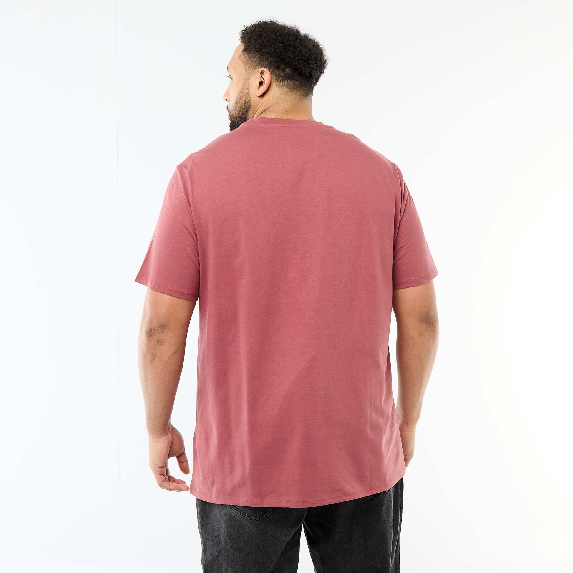 Printed Short-Sleeve Crew Neck T-Shirt RED