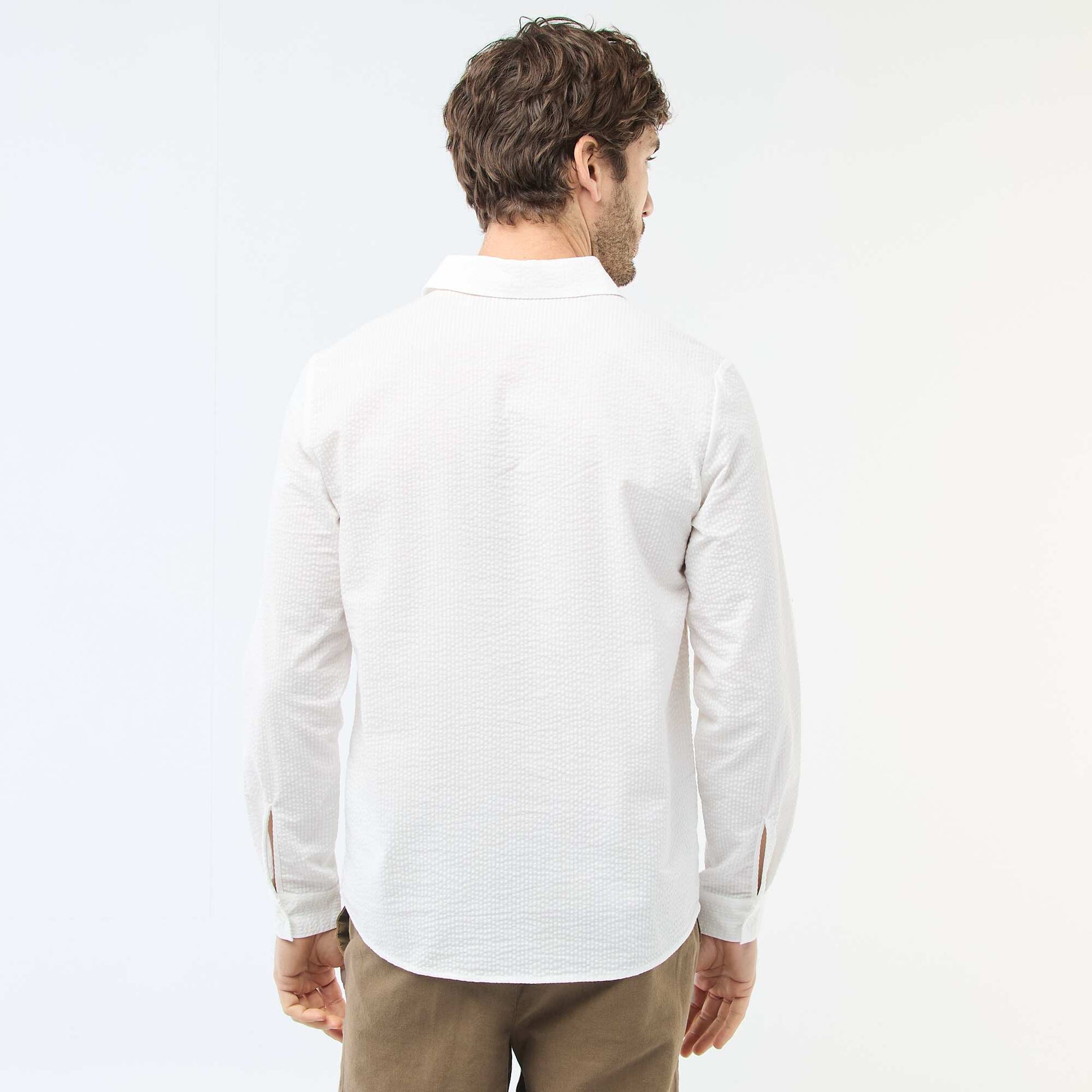 Textured Solid Shirt WHITE