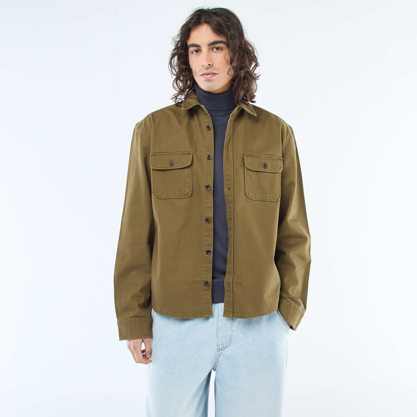 Cotton Overshirt GREEN