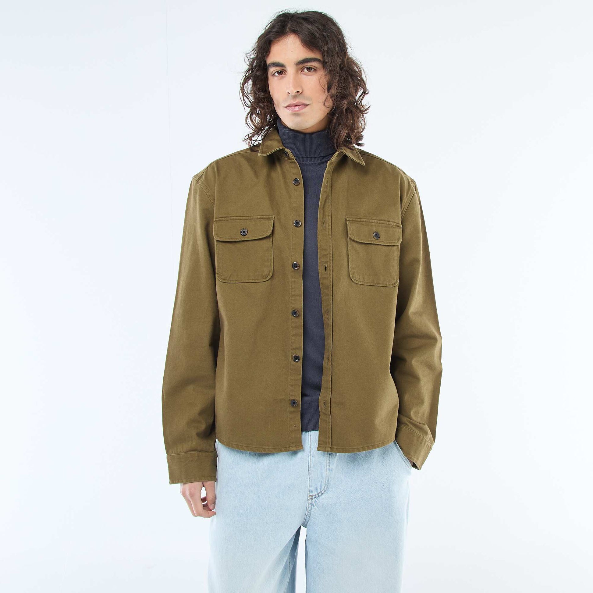 Cotton Overshirt GREEN