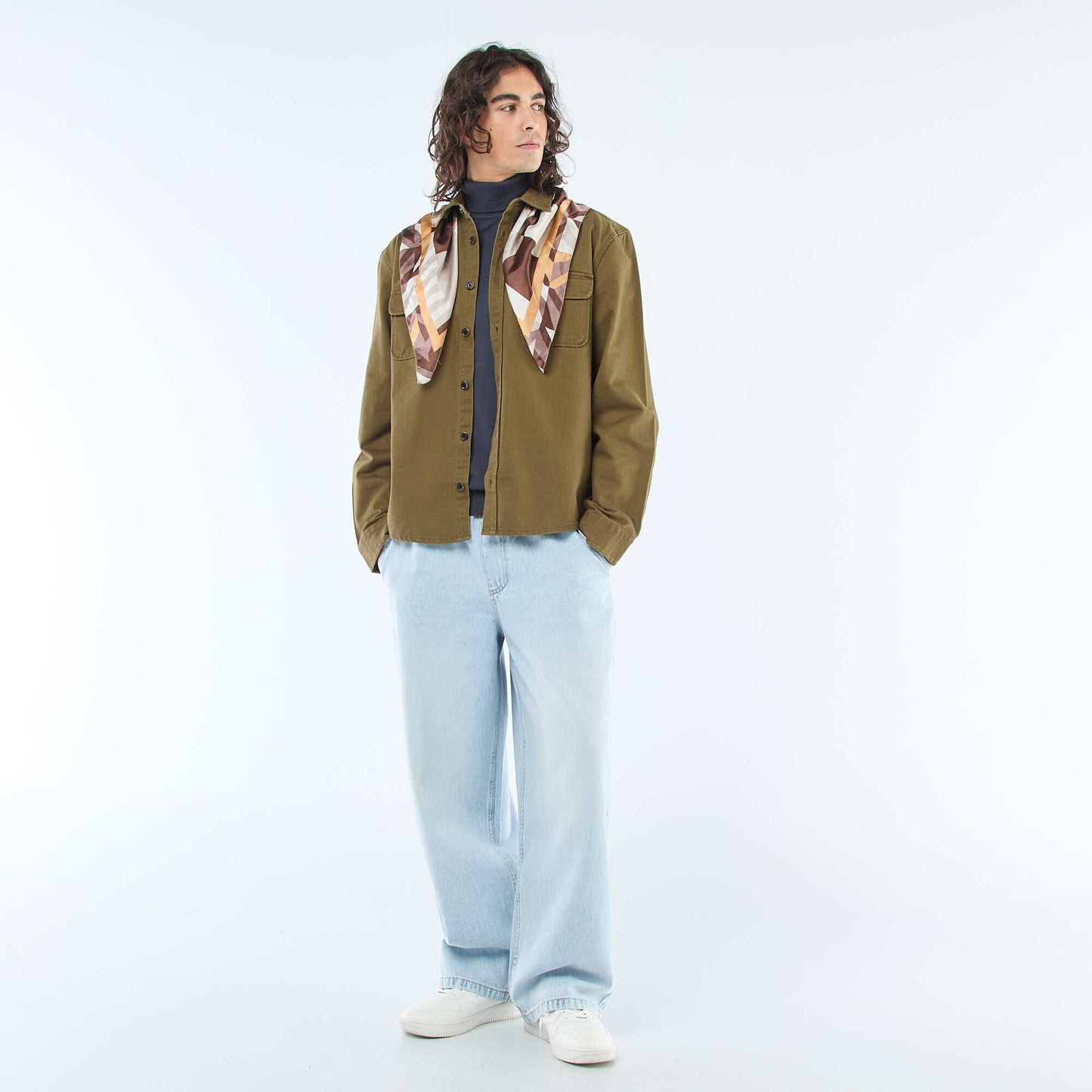 Cotton Overshirt GREEN
