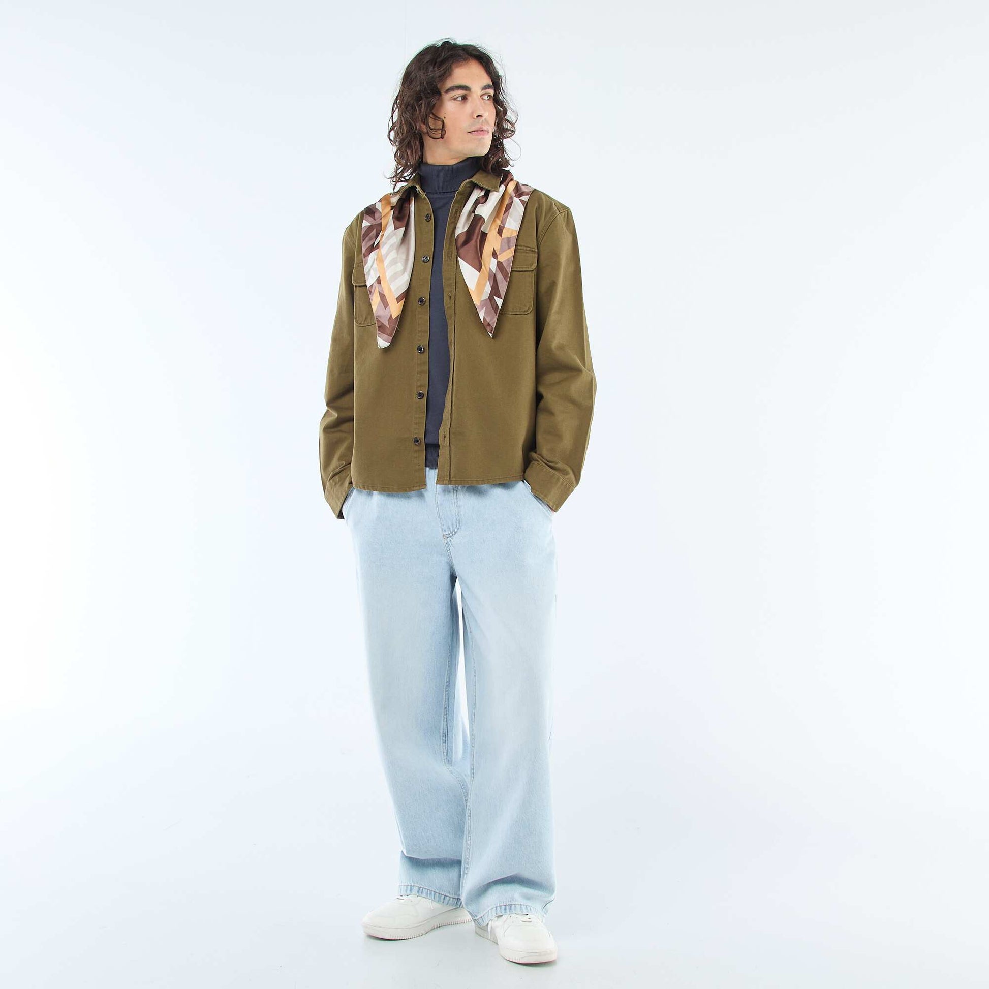 Cotton Overshirt GREEN